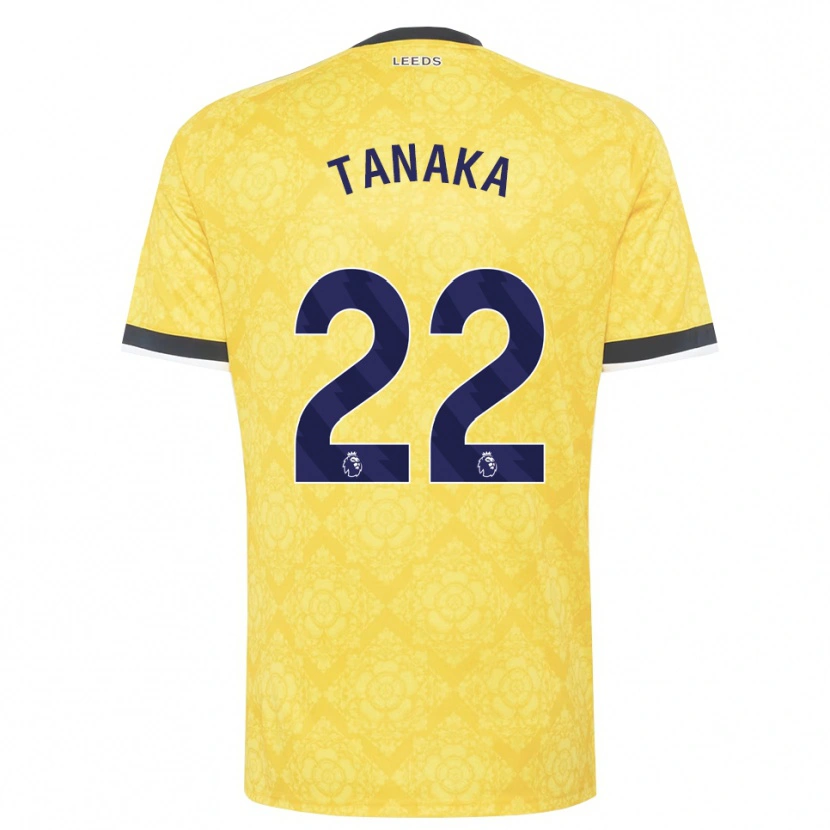 Danxen Kinder Ao Tanaka #22 Gelb Weiß Schwarz Auswärtstrikot Trikot 2026/27 T-Shirt Schweiz
