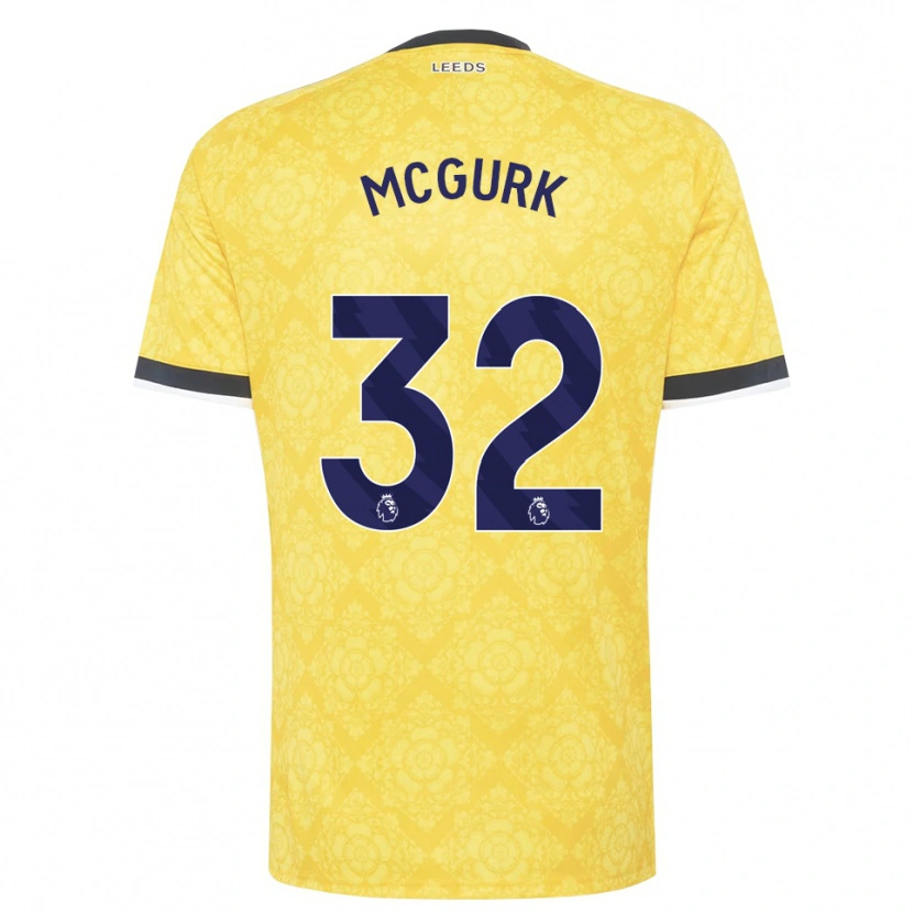 Danxen Kinder Sean Mcgurk #32 Gelb Weiß Schwarz Auswärtstrikot Trikot 2026/27 T-Shirt Schweiz