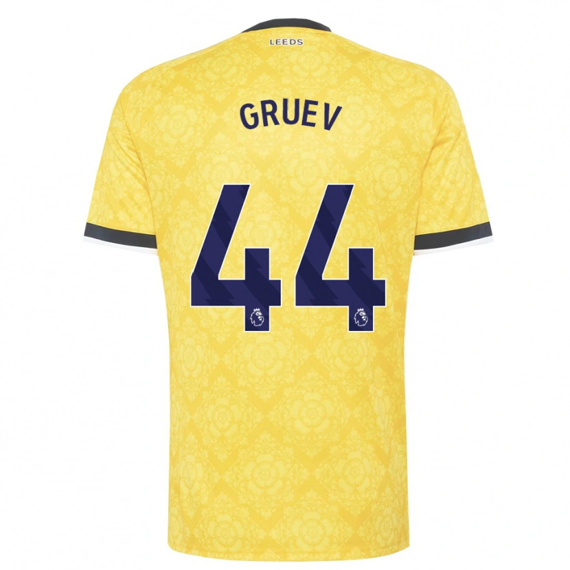 Danxen Kinder Ilia Gruev #44 Gelb Weiß Schwarz Auswärtstrikot Trikot 2026/27 T-Shirt Schweiz