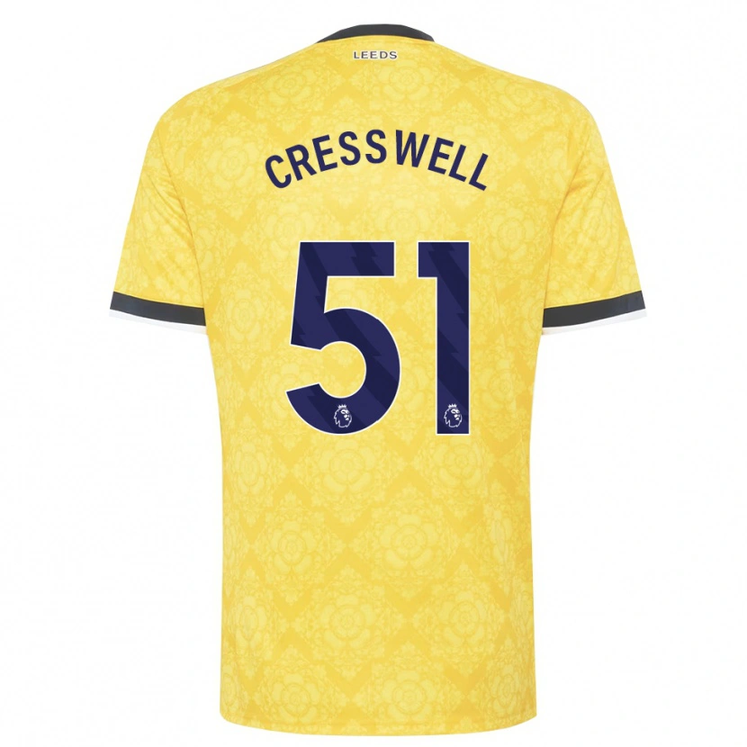 Danxen Kinder Alfie Cresswell #51 Gelb Weiß Schwarz Auswärtstrikot Trikot 2026/27 T-Shirt Schweiz