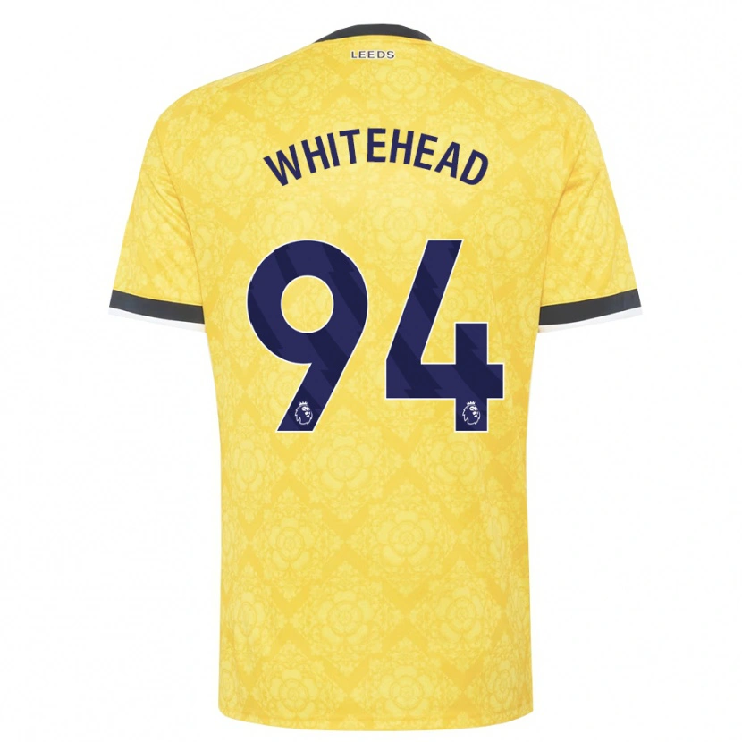 Danxen Kinder Loui Whitehead #94 Gelb Weiß Schwarz Auswärtstrikot Trikot 2026/27 T-Shirt Schweiz