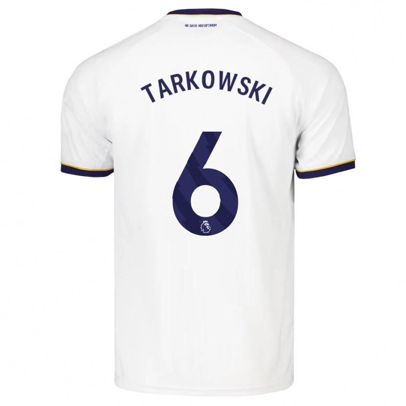Danxen Kinder James Tarkowski #6 Mitternachtsblau Weiß Gelb Auswärtstrikot Trikot 2026/27 T-Shirt Schweiz