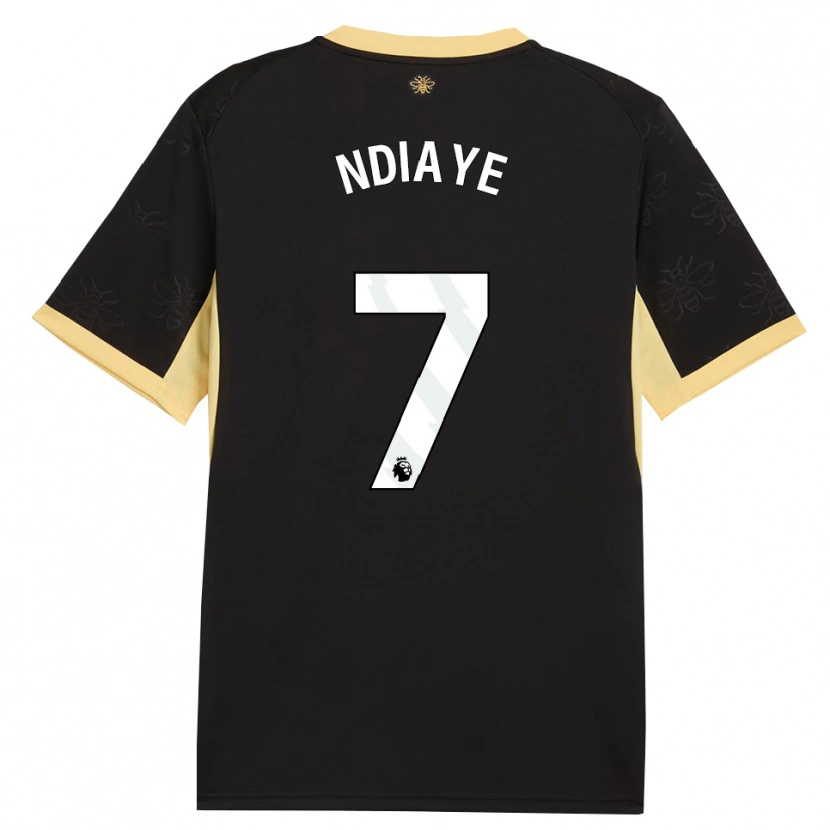 Danxen Kinder Iliman Ndiaye #7 Schwarz Gelb Auswärtstrikot Trikot 2026/27 T-Shirt Schweiz