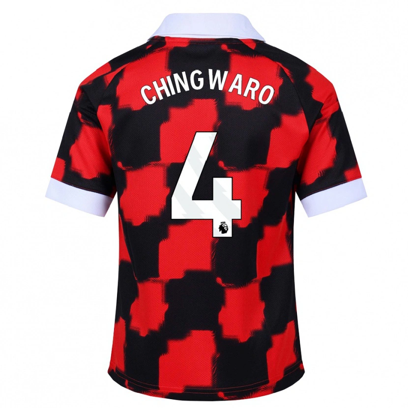 Danxen Kinder Seth Chingwaro #4 Rot Weiß Schwarz Auswärtstrikot Trikot 2026/27 T-Shirt Schweiz