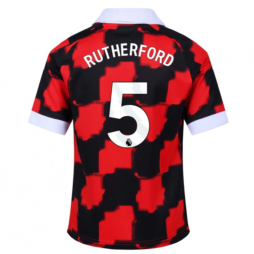 Danxen Kinder Leeta Rutherford #5 Rot Weiß Schwarz Auswärtstrikot Trikot 2026/27 T-Shirt Schweiz