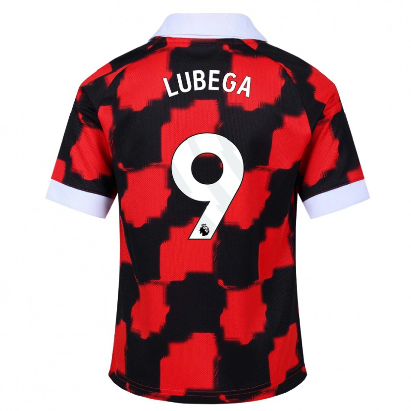 Danxen Kinder Bashil Lubega #9 Rot Weiß Schwarz Auswärtstrikot Trikot 2026/27 T-Shirt Schweiz