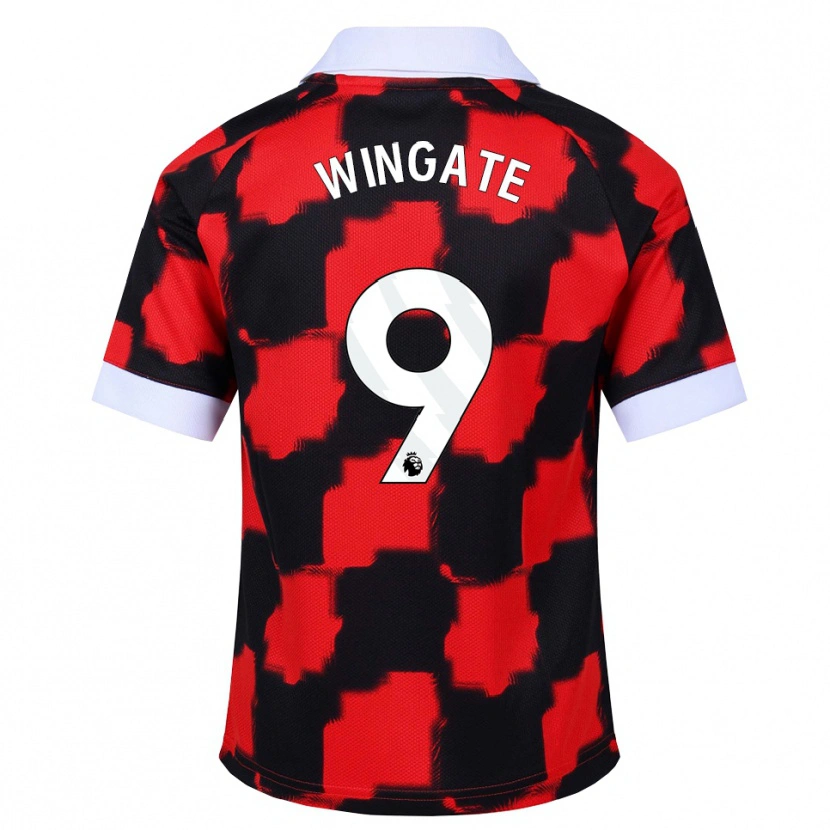 Danxen Kinder Tom Wingate #9 Rot Weiß Schwarz Auswärtstrikot Trikot 2026/27 T-Shirt Schweiz