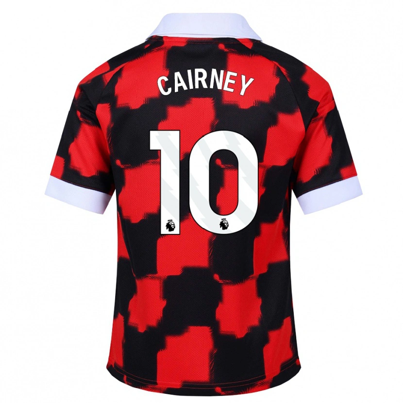 Danxen Kinder Tom Cairney #10 Rot Weiß Schwarz Auswärtstrikot Trikot 2026/27 T-Shirt Schweiz