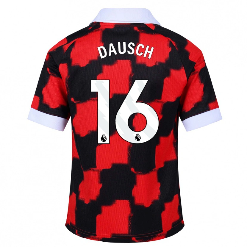 Danxen Kinder Leo Dausch #16 Rot Weiß Schwarz Auswärtstrikot Trikot 2026/27 T-Shirt Schweiz