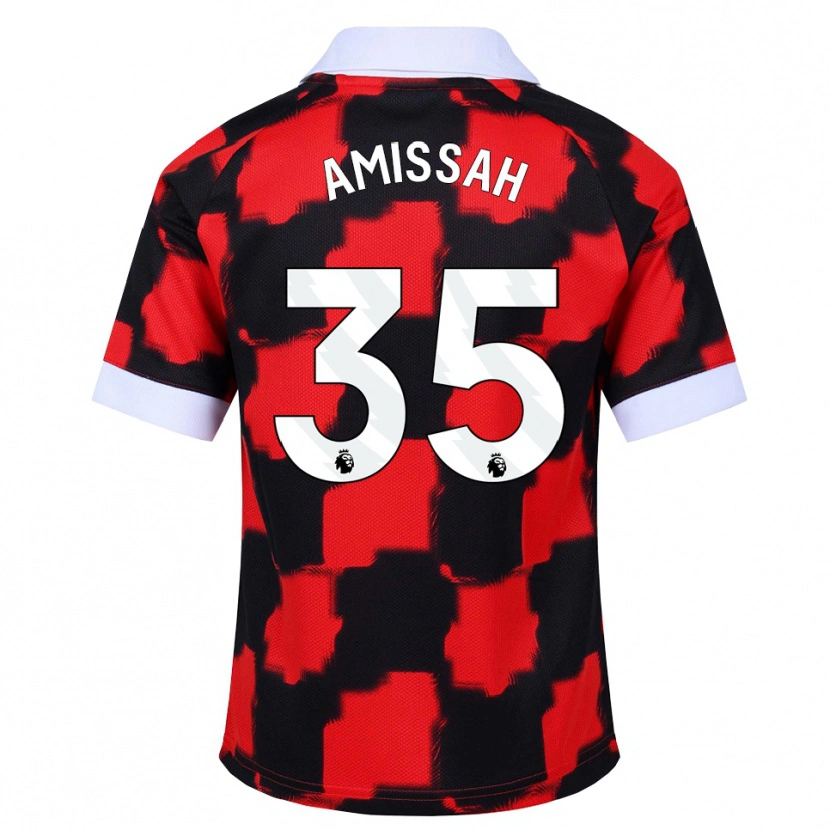 Danxen Kinder Sam Amissah #35 Rot Weiß Schwarz Auswärtstrikot Trikot 2026/27 T-Shirt Schweiz