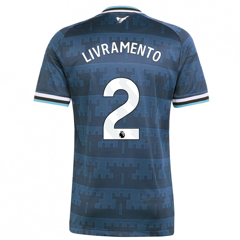 Danxen Kinder Tino Livramento #2 Gelb Schwarz Blau Auswärtstrikot Trikot 2026/27 T-Shirt Schweiz