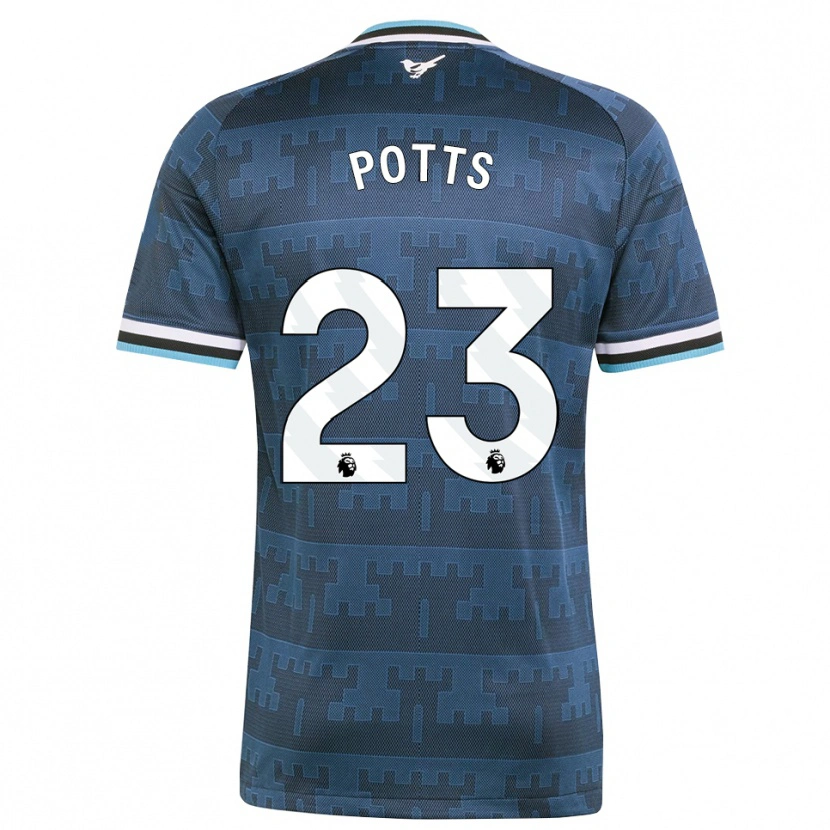 Danxen Kinder Charlotte Potts #23 Gelb Schwarz Blau Auswärtstrikot Trikot 2026/27 T-Shirt Schweiz