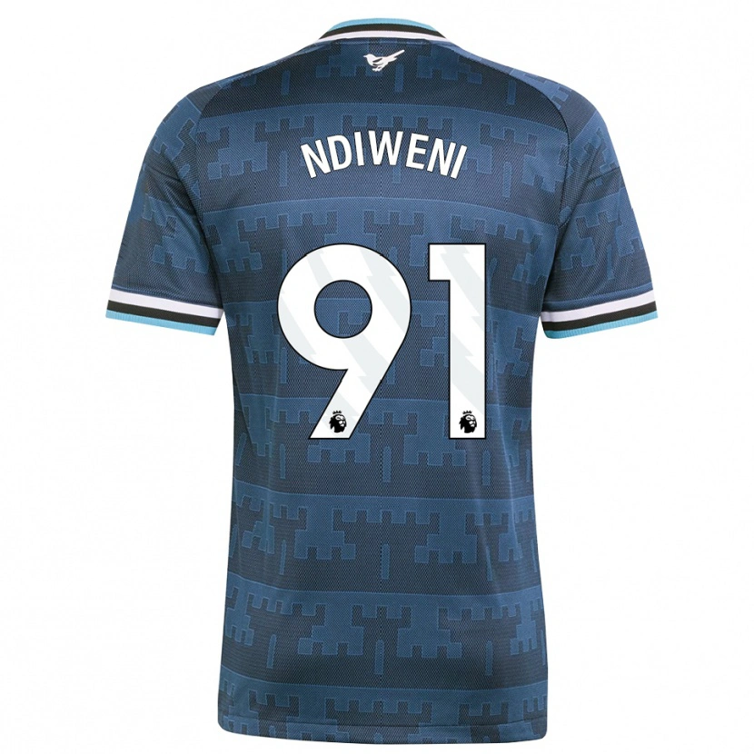 Danxen Kinder Ethan Ndiweni #91 Gelb Schwarz Blau Auswärtstrikot Trikot 2026/27 T-Shirt Schweiz