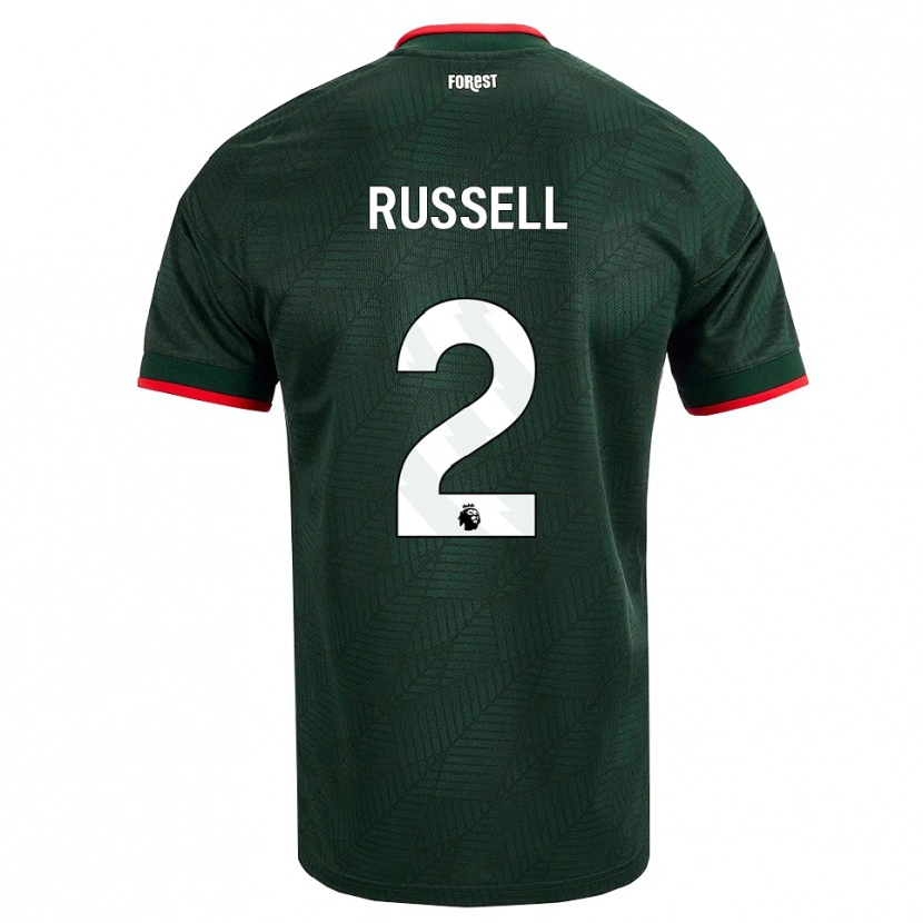 Danxen Kinder Blaine Russell #2 Dunkelgrün Rot Auswärtstrikot Trikot 2026/27 T-Shirt Schweiz