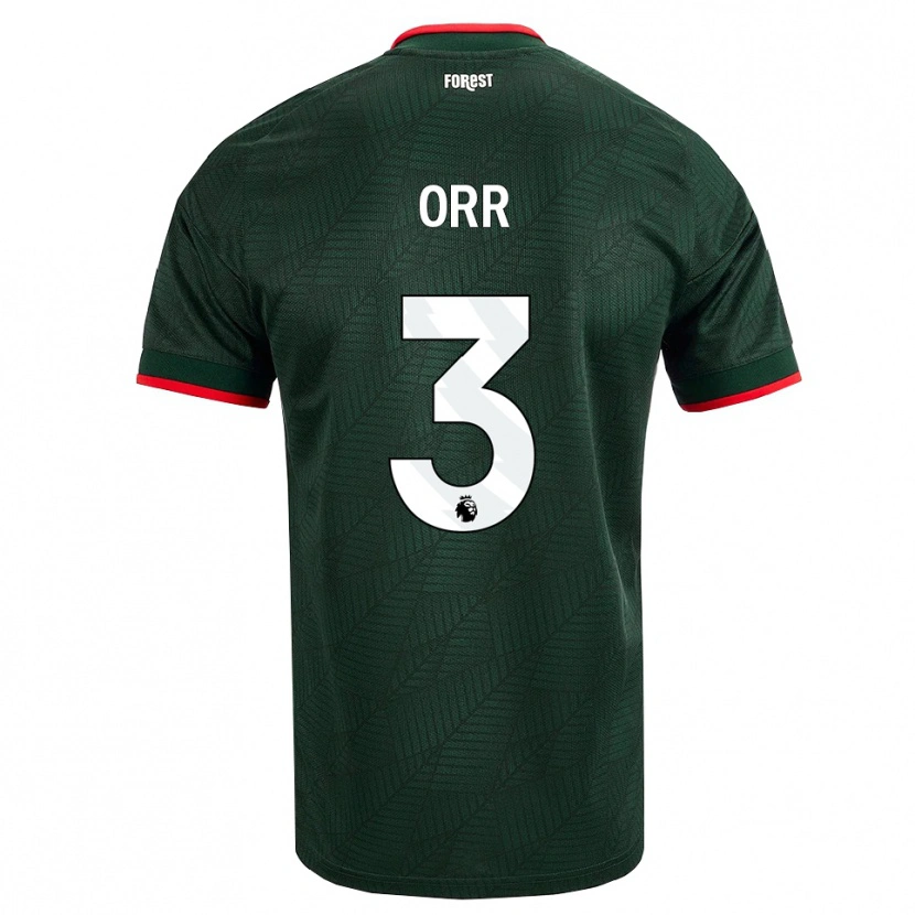 Danxen Kinder Matthew Orr #3 Dunkelgrün Rot Auswärtstrikot Trikot 2026/27 T-Shirt Schweiz