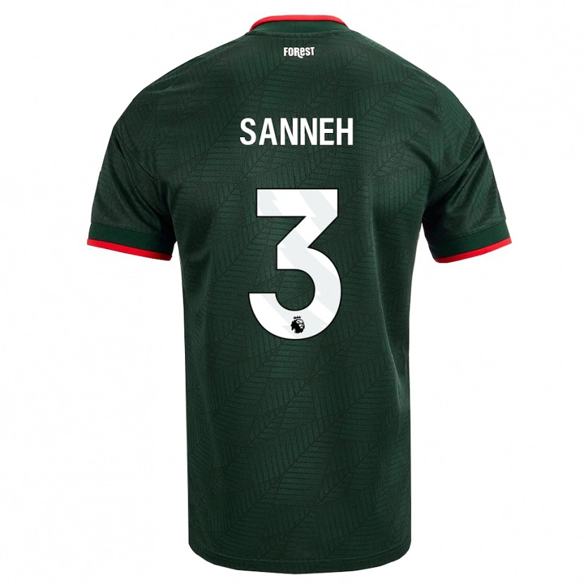 Danxen Kinder Buba Sanneh #3 Dunkelgrün Rot Auswärtstrikot Trikot 2026/27 T-Shirt Schweiz