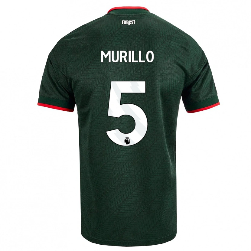 Danxen Kinder Murillo Santiago Costa Dos Santos #5 Dunkelgrün Rot Auswärtstrikot Trikot 2026/27 T-Shirt Schweiz
