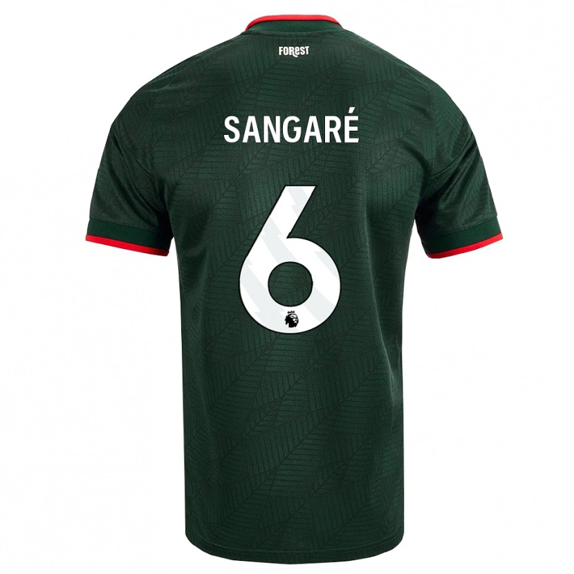 Danxen Kinder Ibrahim Sangaré #6 Dunkelgrün Rot Auswärtstrikot Trikot 2026/27 T-Shirt Schweiz