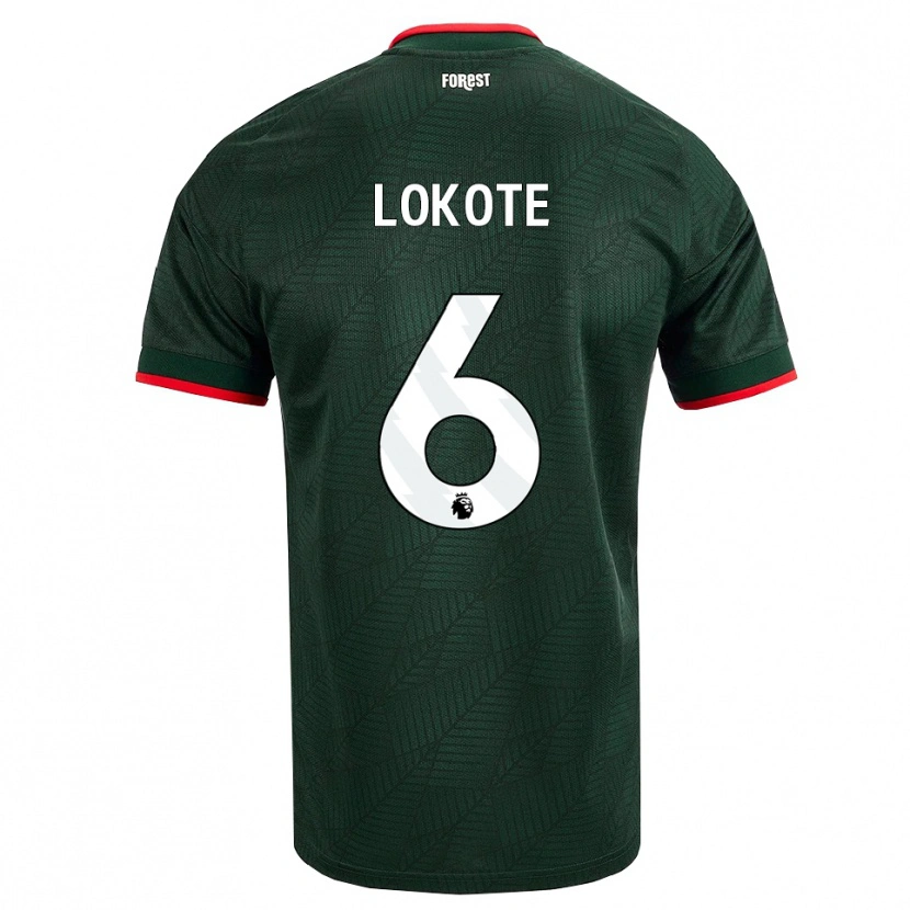 Danxen Kinder Eleazar Lokote #6 Dunkelgrün Rot Auswärtstrikot Trikot 2026/27 T-Shirt Schweiz