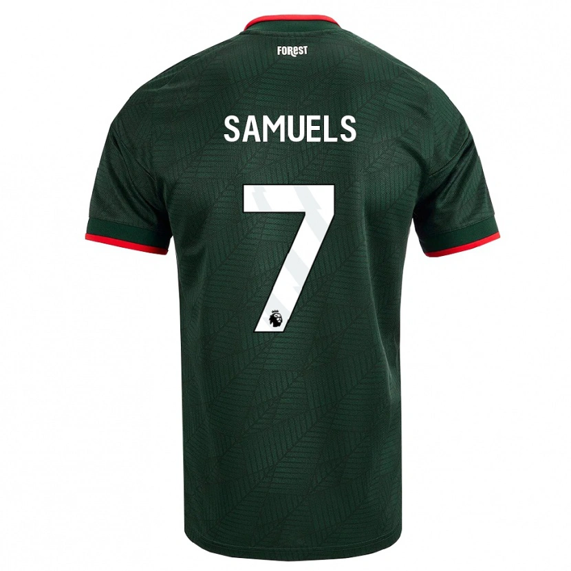 Danxen Kinder Shakur Samuels #7 Dunkelgrün Rot Auswärtstrikot Trikot 2026/27 T-Shirt Schweiz