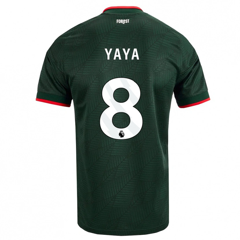 Danxen Kinder Cherif Yaya #8 Dunkelgrün Rot Auswärtstrikot Trikot 2026/27 T-Shirt Schweiz