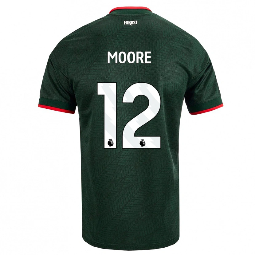 Danxen Kinder Daniel Moore #12 Dunkelgrün Rot Auswärtstrikot Trikot 2026/27 T-Shirt Schweiz