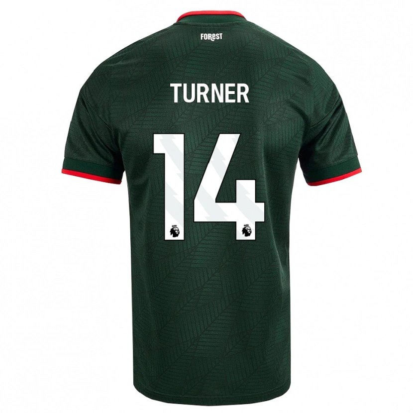 Danxen Kinder Luca Turner #14 Dunkelgrün Rot Auswärtstrikot Trikot 2026/27 T-Shirt Schweiz