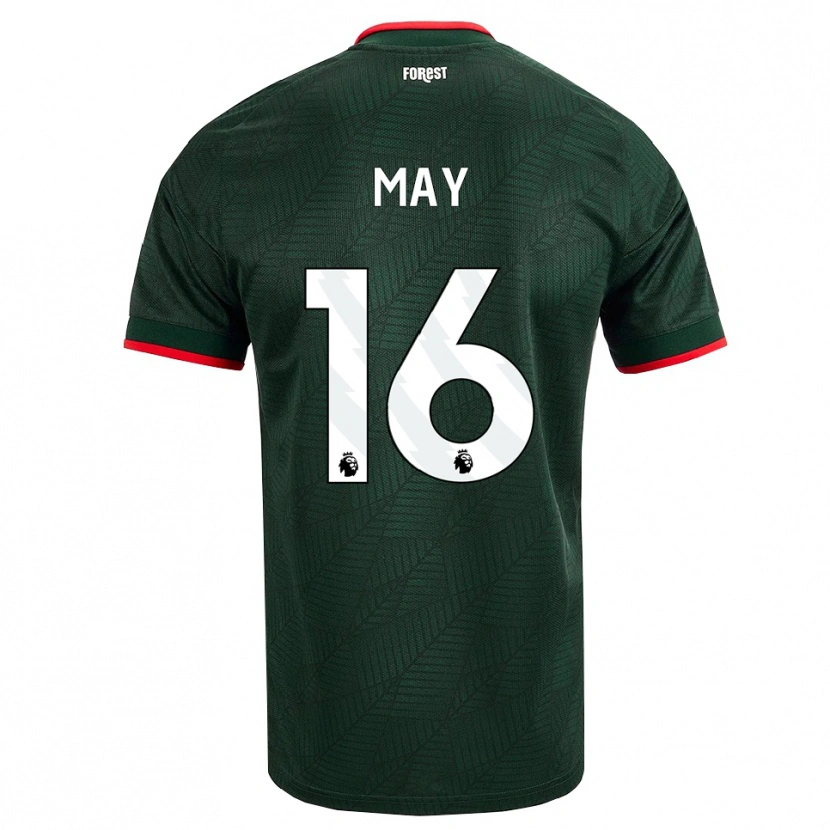 Danxen Kinder Brandon May #16 Dunkelgrün Rot Auswärtstrikot Trikot 2026/27 T-Shirt Schweiz