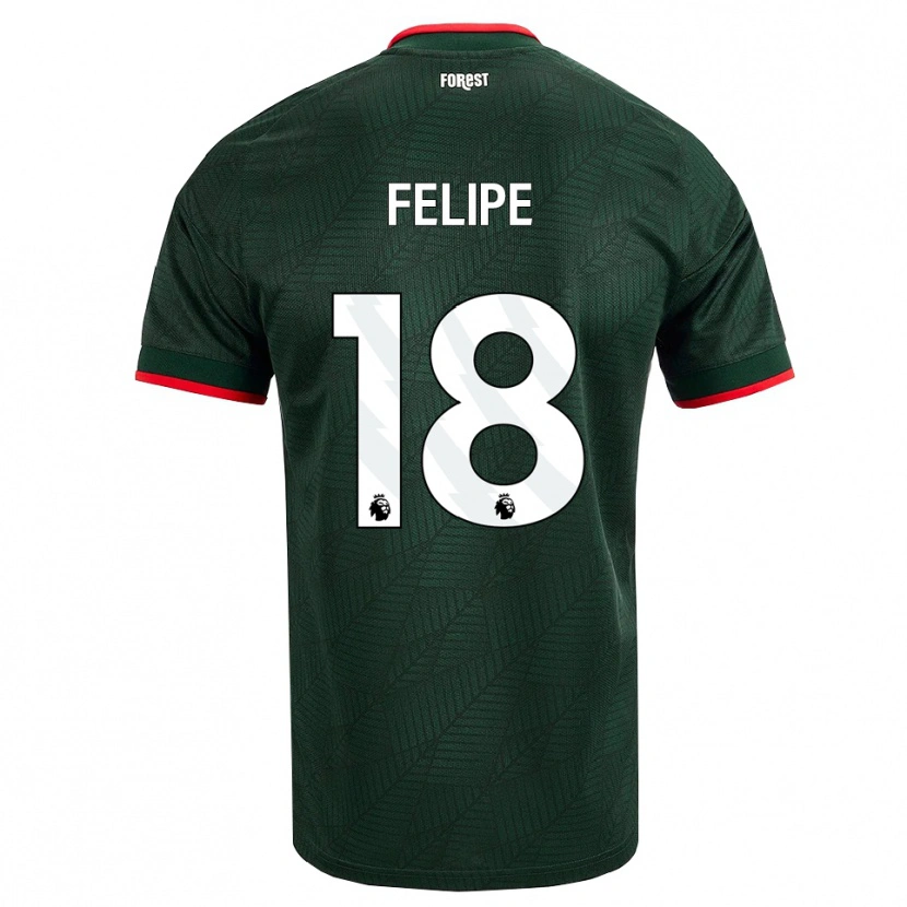 Danxen Kinder Felipe #18 Dunkelgrün Rot Auswärtstrikot Trikot 2026/27 T-Shirt Schweiz