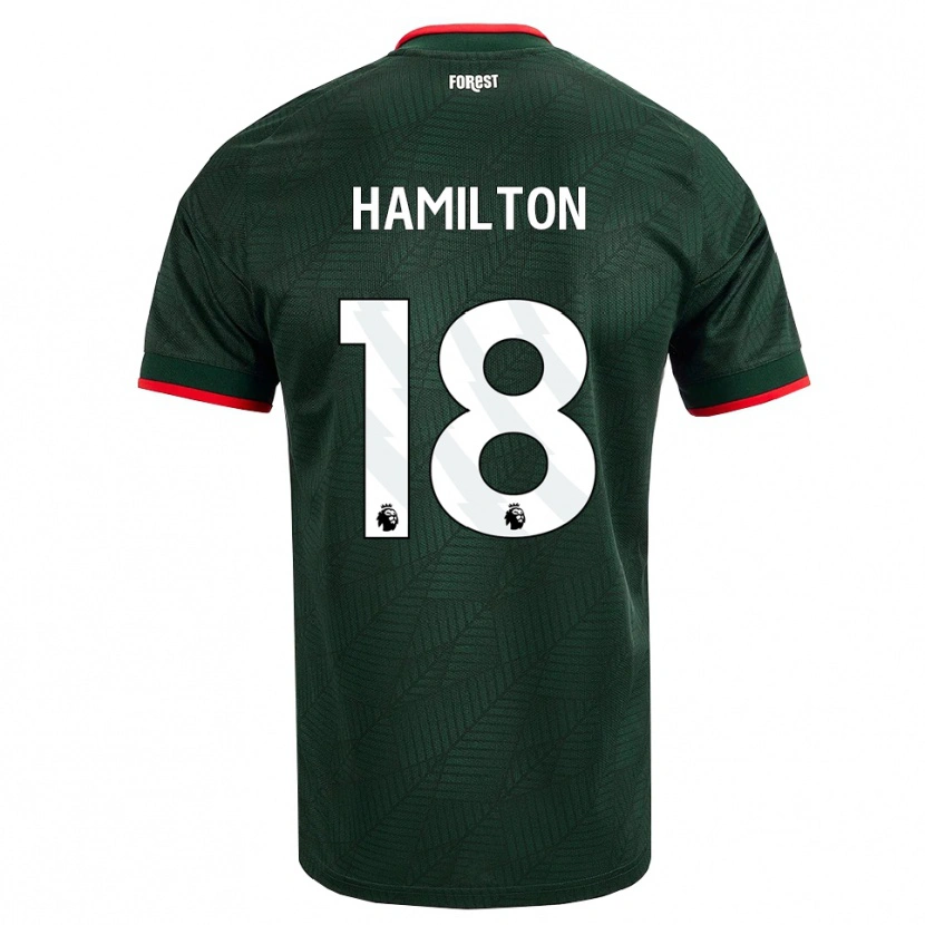 Danxen Kinder Caragh Hamilton #18 Dunkelgrün Rot Auswärtstrikot Trikot 2026/27 T-Shirt Schweiz