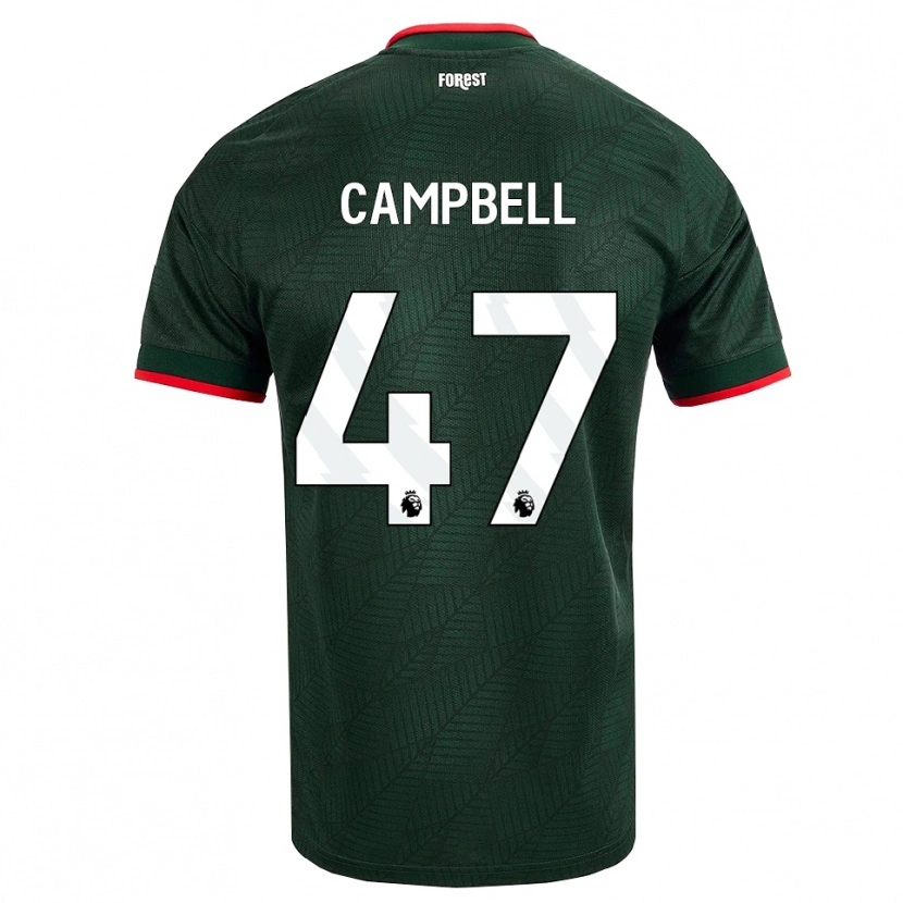 Danxen Kinder Luke Campbell #47 Dunkelgrün Rot Auswärtstrikot Trikot 2026/27 T-Shirt Schweiz