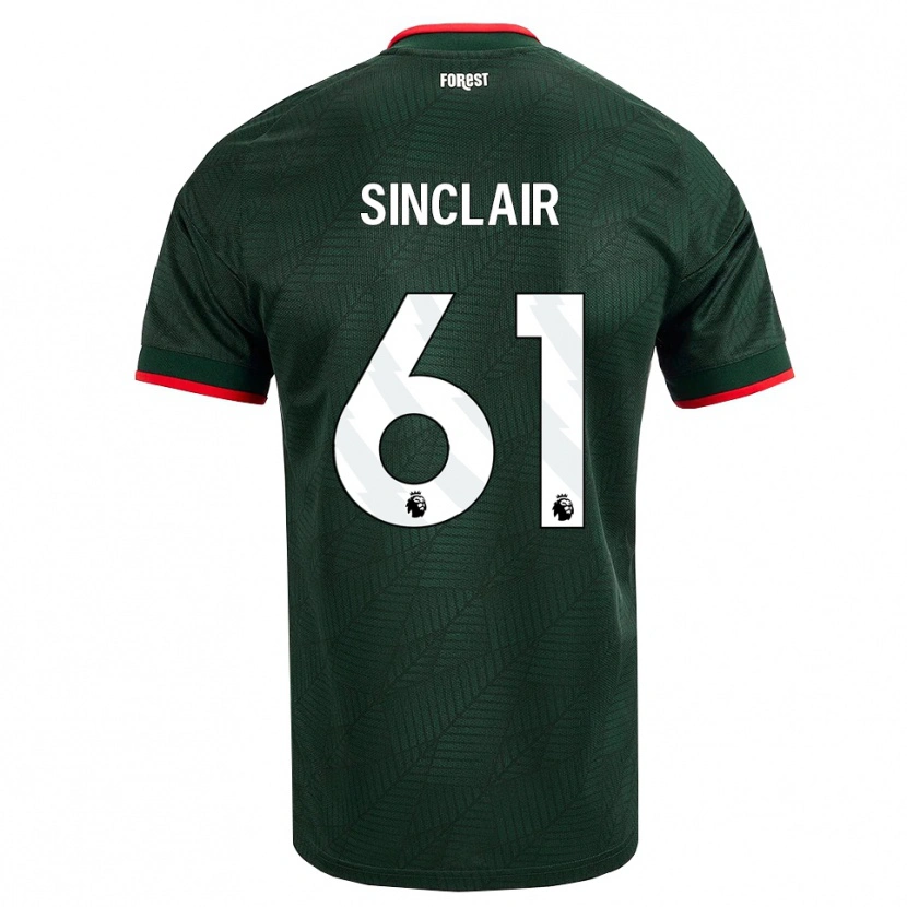 Danxen Kinder Jimmy Sinclair #61 Dunkelgrün Rot Auswärtstrikot Trikot 2026/27 T-Shirt Schweiz