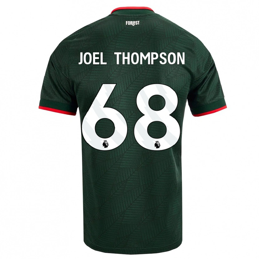Danxen Kinder Joel Thompson #68 Dunkelgrün Rot Auswärtstrikot Trikot 2026/27 T-Shirt Schweiz