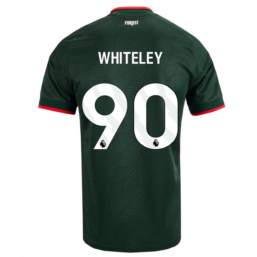Danxen Kinder Jonathan Whiteley #90 Dunkelgrün Rot Auswärtstrikot Trikot 2026/27 T-Shirt Schweiz