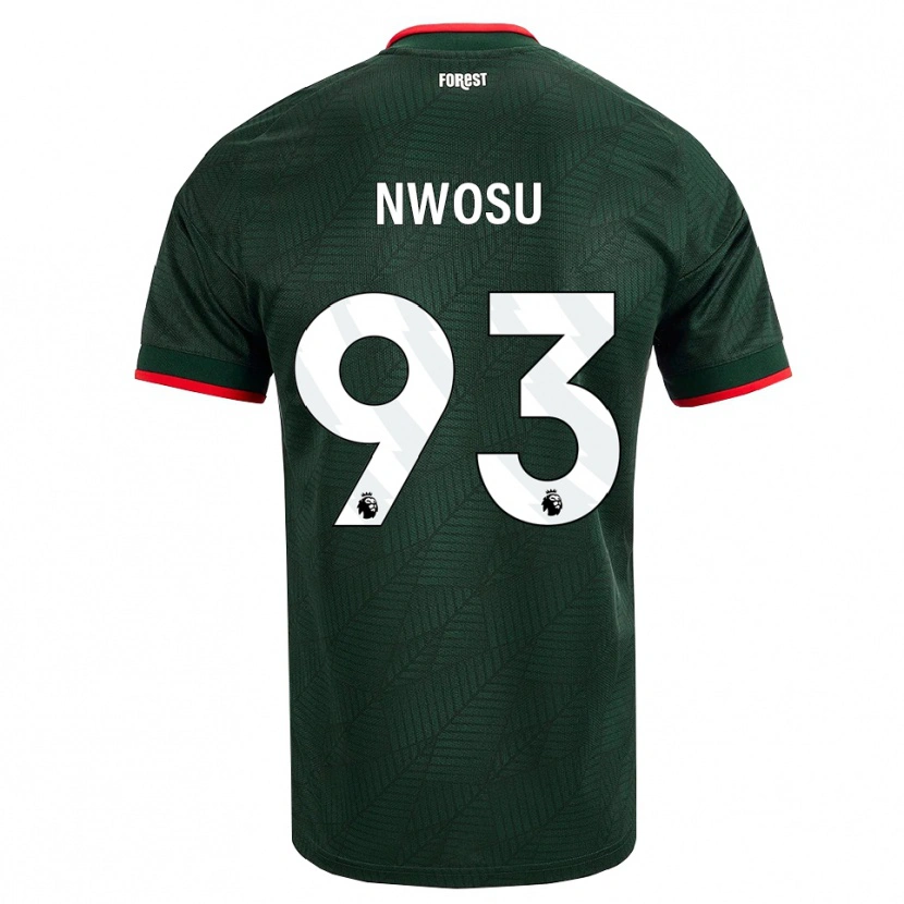 Danxen Kinder Chinaza Nwosu #93 Dunkelgrün Rot Auswärtstrikot Trikot 2026/27 T-Shirt Schweiz