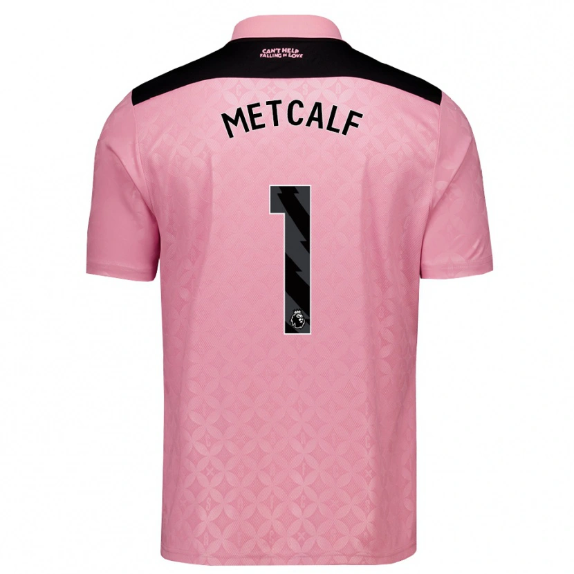 Danxen Kinder Ben Metcalf #1 Hellrosa Schwarz Auswärtstrikot Trikot 2026/27 T-Shirt Schweiz