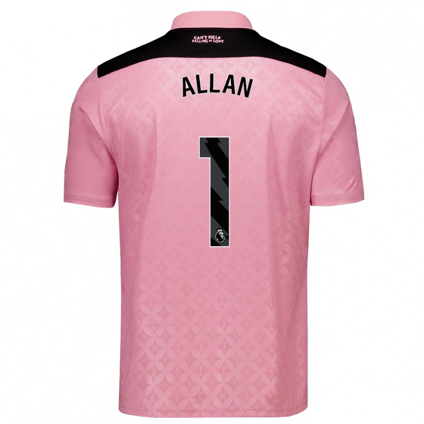 Danxen Kinder Isaac Allan #1 Hellrosa Schwarz Auswärtstrikot Trikot 2026/27 T-Shirt Schweiz