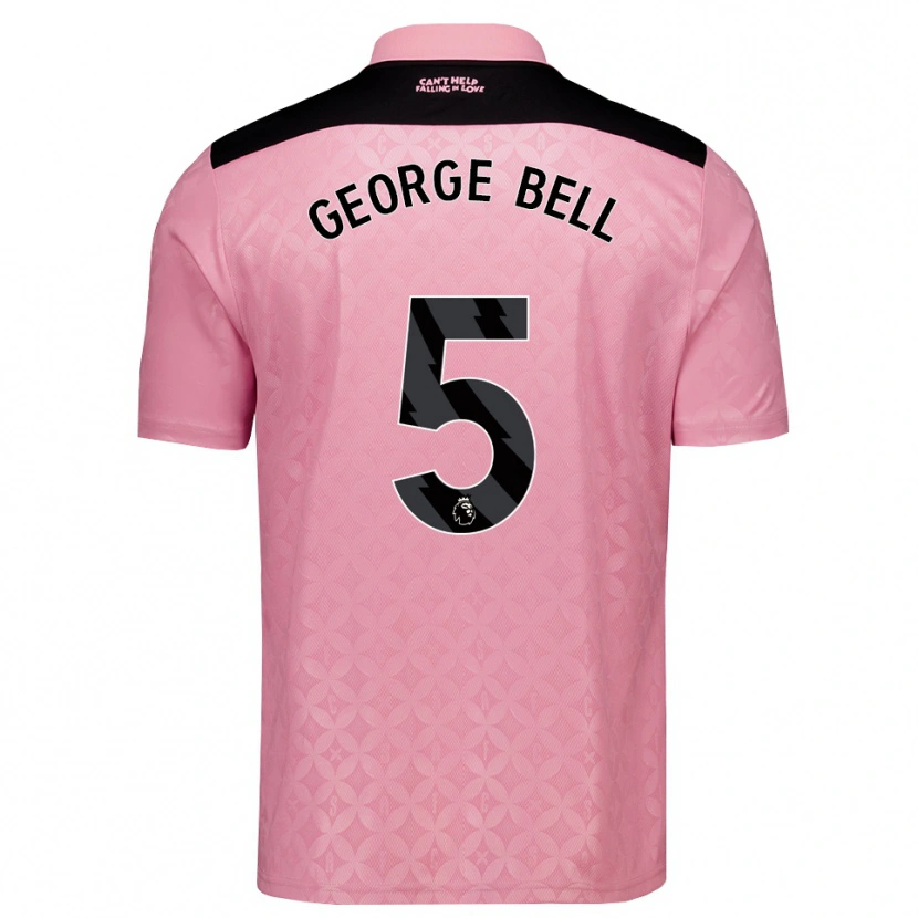 Danxen Kinder George Bell #5 Hellrosa Schwarz Auswärtstrikot Trikot 2026/27 T-Shirt Schweiz