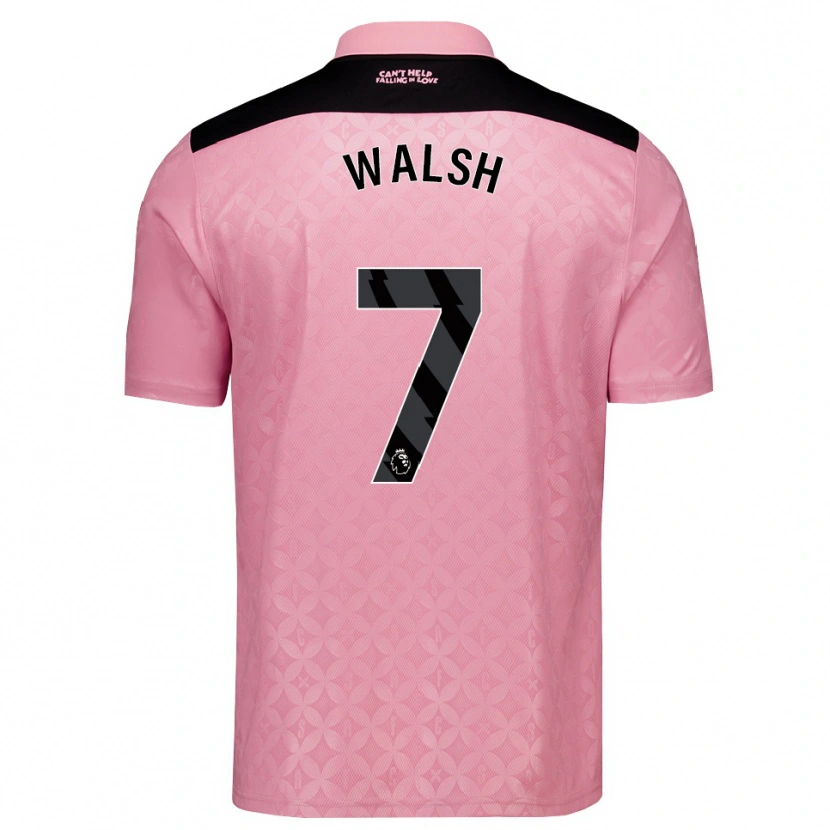 Danxen Kinder Rhys Walsh #7 Hellrosa Schwarz Auswärtstrikot Trikot 2026/27 T-Shirt Schweiz