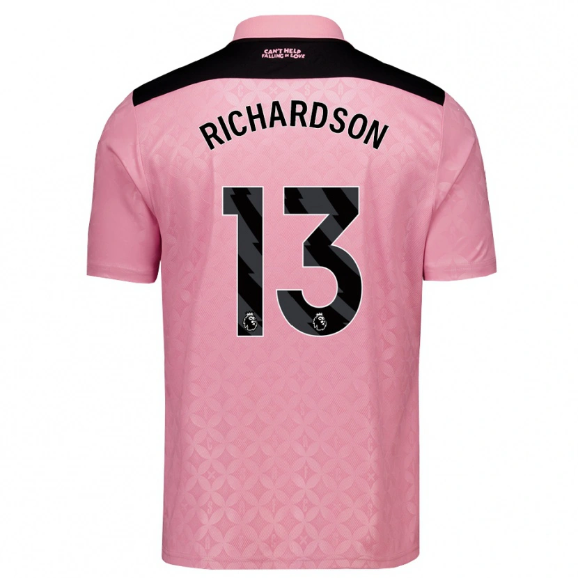 Danxen Kinder Adam Richardson #13 Hellrosa Schwarz Auswärtstrikot Trikot 2026/27 T-Shirt Schweiz