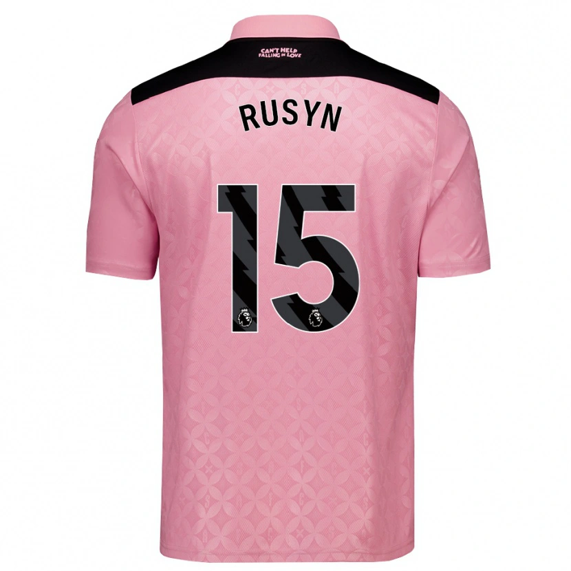 Danxen Kinder Nazariy Rusyn #15 Hellrosa Schwarz Auswärtstrikot Trikot 2026/27 T-Shirt Schweiz
