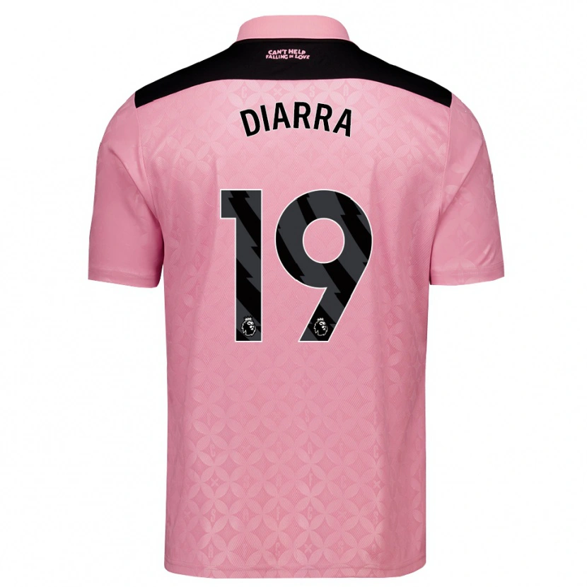 Danxen Kinder Habib Diarra #19 Hellrosa Schwarz Auswärtstrikot Trikot 2026/27 T-Shirt Schweiz