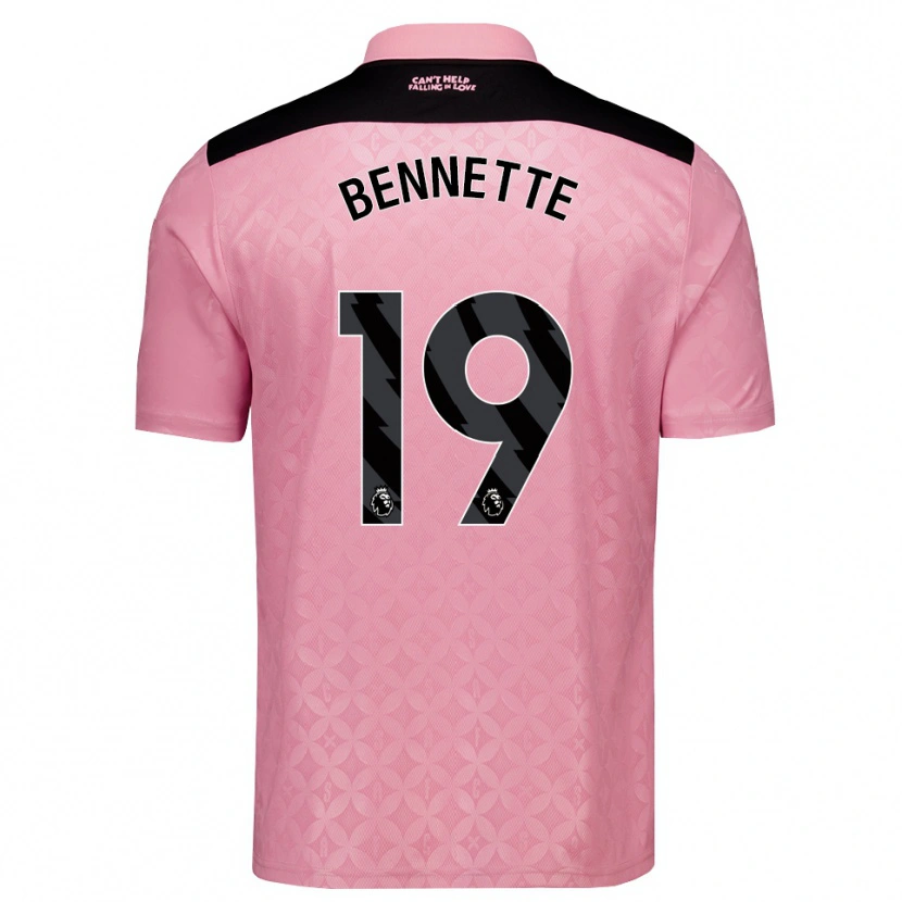 Danxen Kinder Jewison Bennette #19 Hellrosa Schwarz Auswärtstrikot Trikot 2026/27 T-Shirt Schweiz