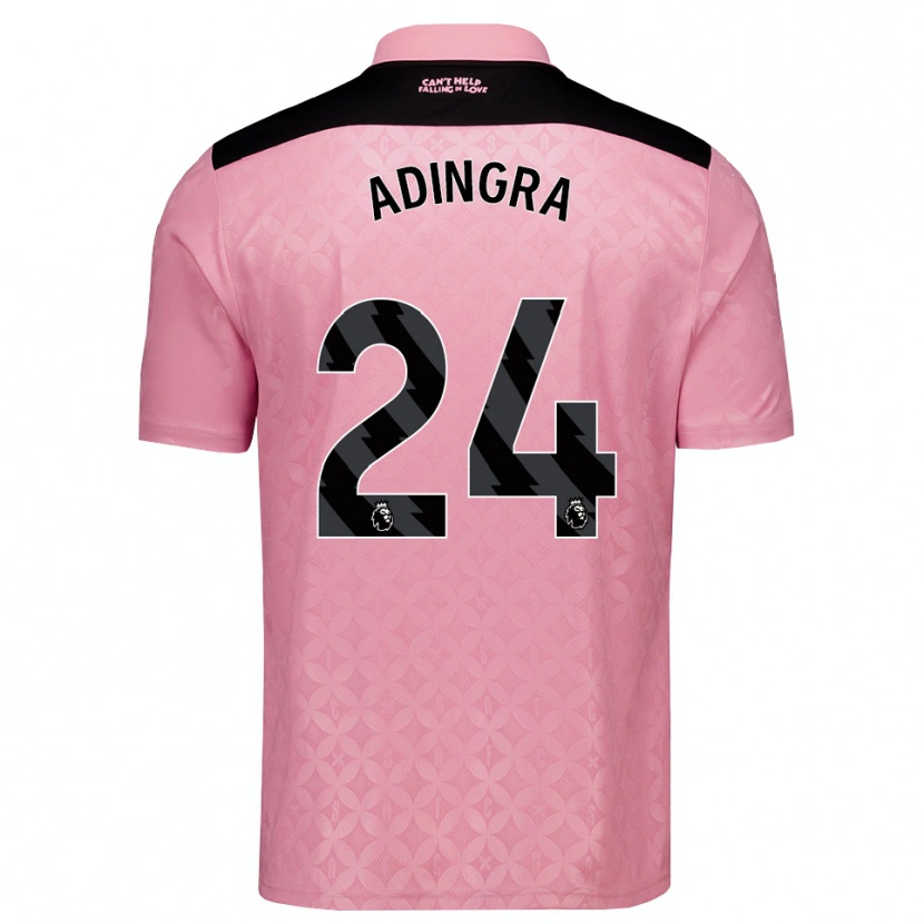 Danxen Kinder Simon Adingra #24 Hellrosa Schwarz Auswärtstrikot Trikot 2026/27 T-Shirt Schweiz