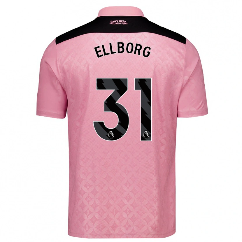 Danxen Kinder Melker Ellborg #31 Hellrosa Schwarz Auswärtstrikot Trikot 2026/27 T-Shirt Schweiz