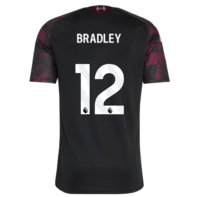 Danxen Kinder Conor Bradley #12 Schwarz Weiß Violett Ausweichtrikot Trikot 2026/27 T-Shirt Schweiz