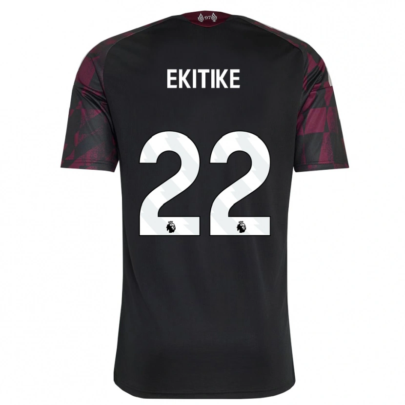 Danxen Kinder Hugo Ekitiké #22 Schwarz Weiß Violett Ausweichtrikot Trikot 2026/27 T-Shirt Schweiz