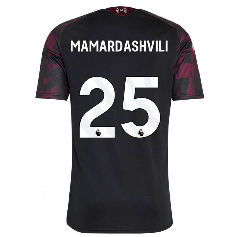 Danxen Kinder Giorgi Mamardashvili #25 Schwarz Weiß Violett Ausweichtrikot Trikot 2026/27 T-Shirt Schweiz