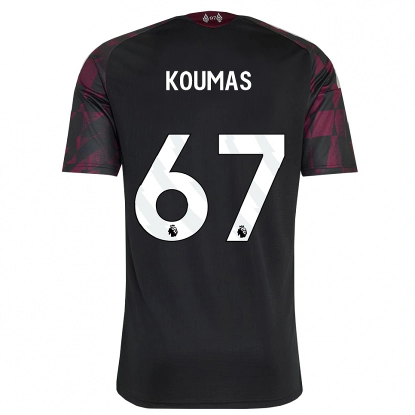 Danxen Kinder Lewis Koumas #67 Schwarz Weiß Violett Ausweichtrikot Trikot 2026/27 T-Shirt Schweiz