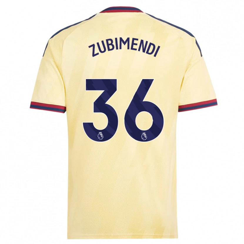 Danxen Kinder Martín Zubimendi #36 Hell Gelb Mitternachtsblau Ausweichtrikot Trikot 2026/27 T-Shirt Schweiz